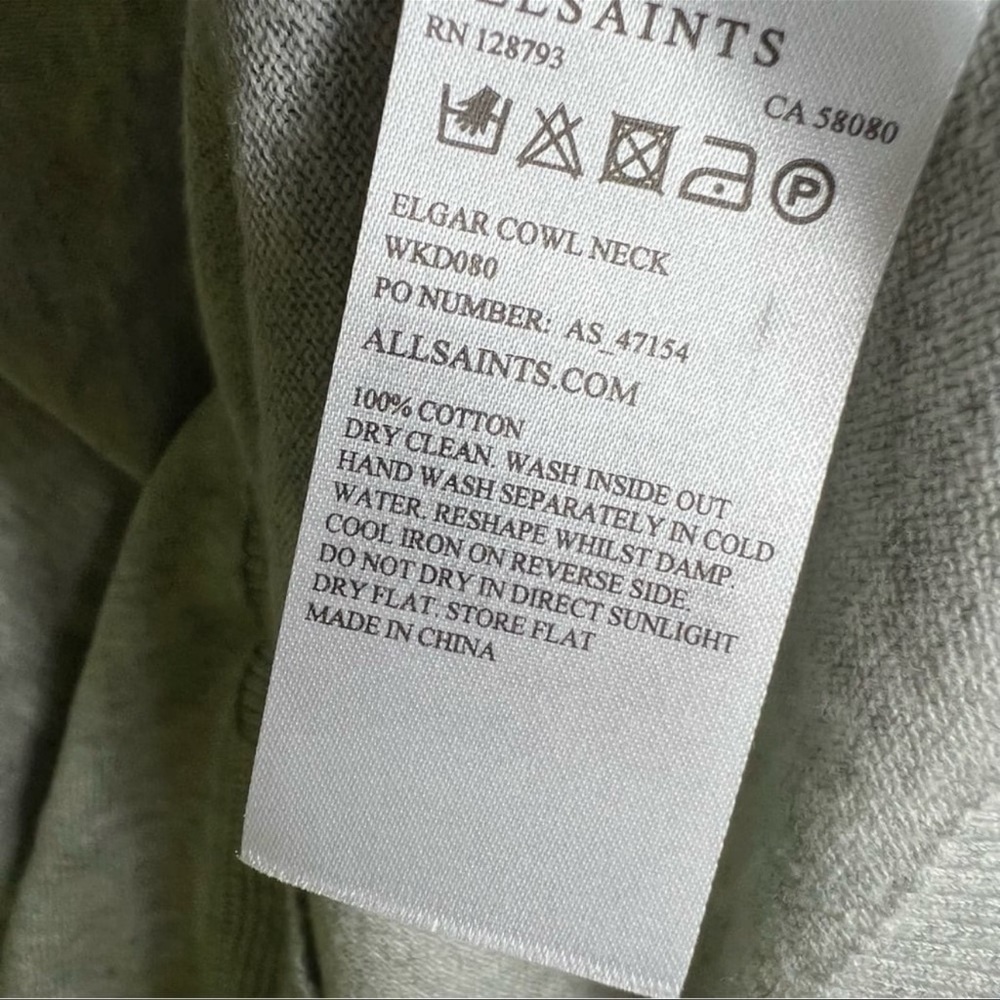 Allsaints Elgar Cowl Neck Sweater size 0 US - Picture 5 of 6